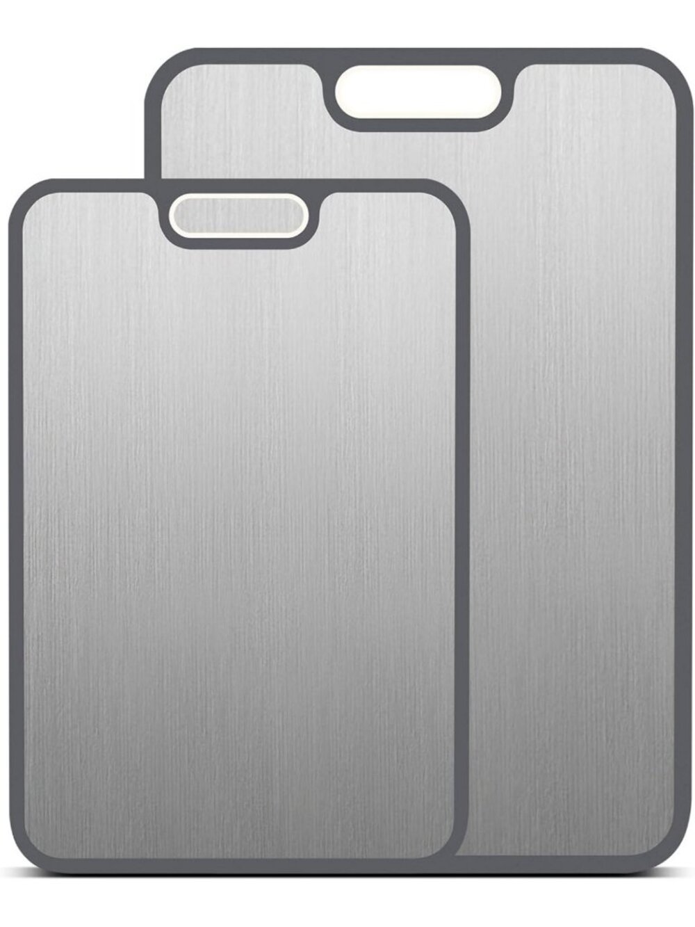 Reversible Non-Slip Titanium Cutting Boards Set of 2 for Kitchen Use